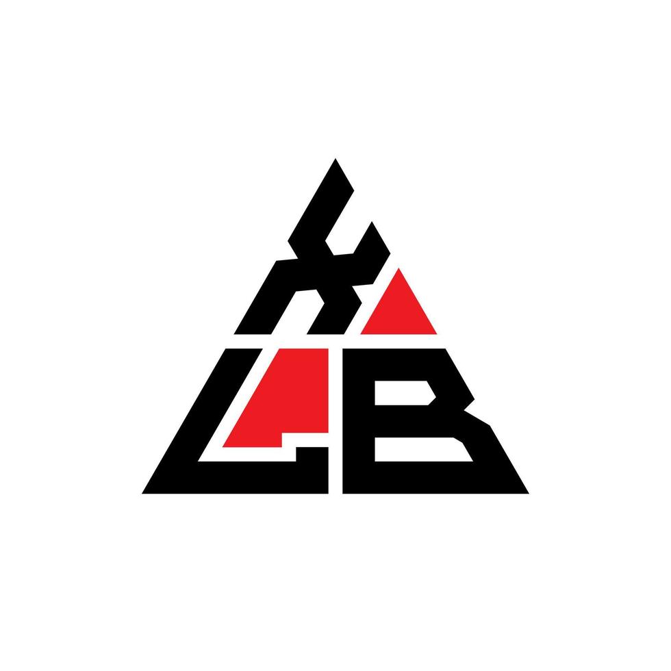 création de logo de lettre triangle xlb avec forme de triangle. monogramme de conception de logo triangle xlb. modèle de logo vectoriel triangle xlb avec couleur rouge. logo triangulaire xlb logo simple, élégant et luxueux.