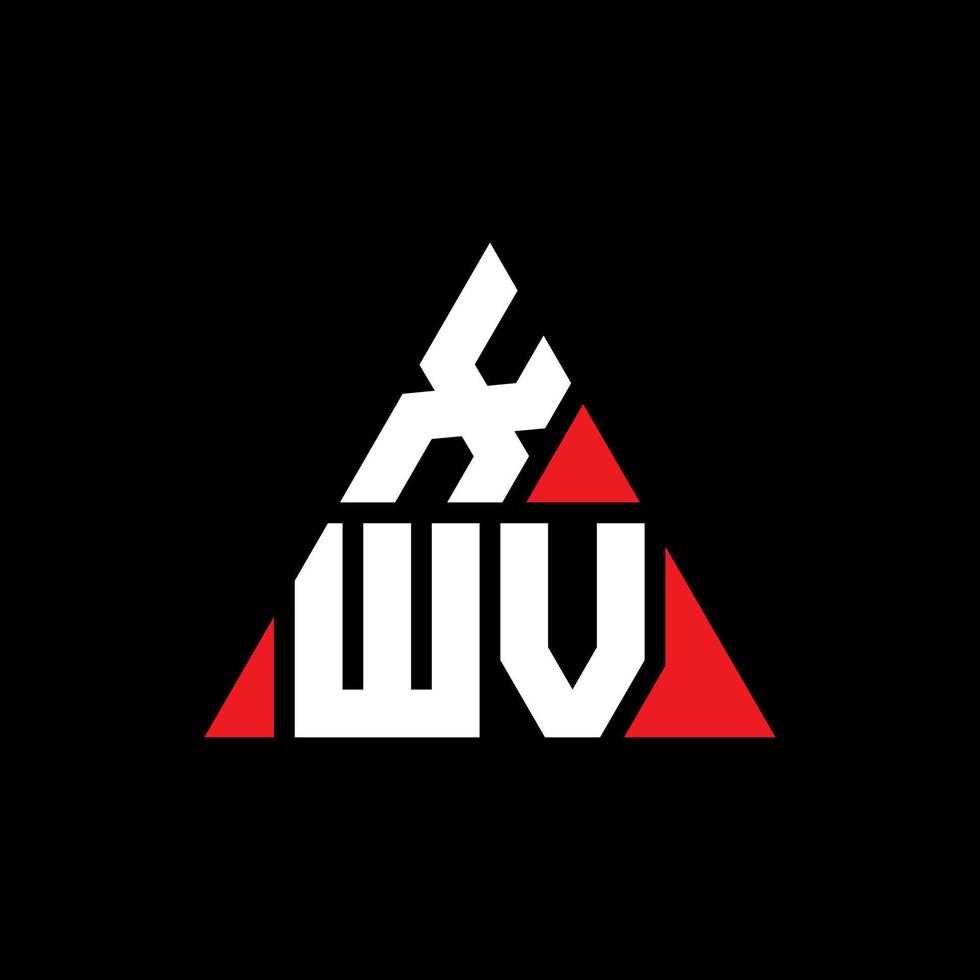 création de logo de lettre triangle xwv avec forme de triangle. monogramme de conception de logo triangle xwv. modèle de logo vectoriel triangle xwv avec couleur rouge. logo triangulaire xwv logo simple, élégant et luxueux.