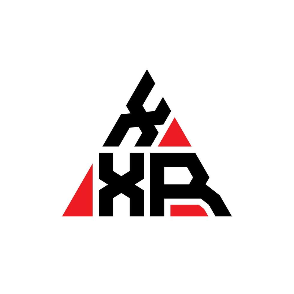 création de logo de lettre triangle xxr avec forme de triangle. monogramme de conception de logo triangle xxr. modèle de logo vectoriel triangle xxr avec couleur rouge. logo triangulaire xxr logo simple, élégant et luxueux.