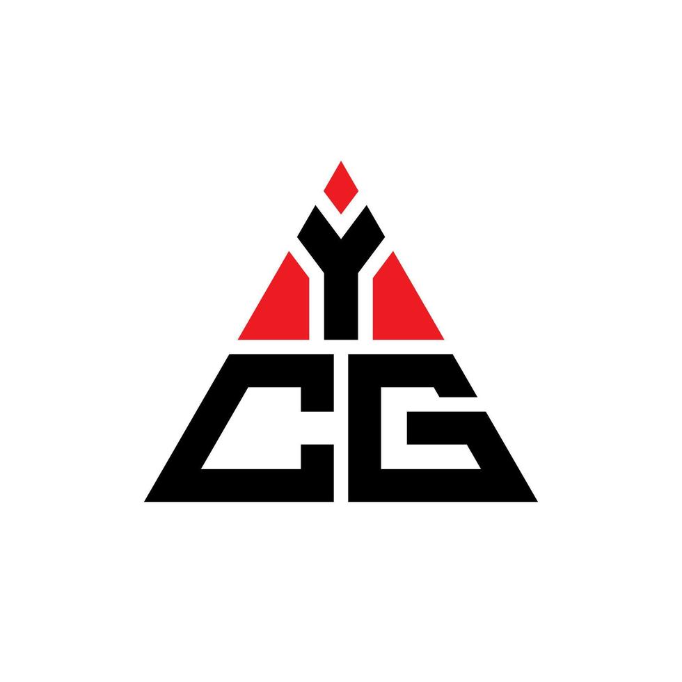 création de logo de lettre triangle ycg avec forme de triangle. monogramme de conception de logo triangle ycg. modèle de logo vectoriel triangle ycg avec couleur rouge. logo triangulaire ycg logo simple, élégant et luxueux.