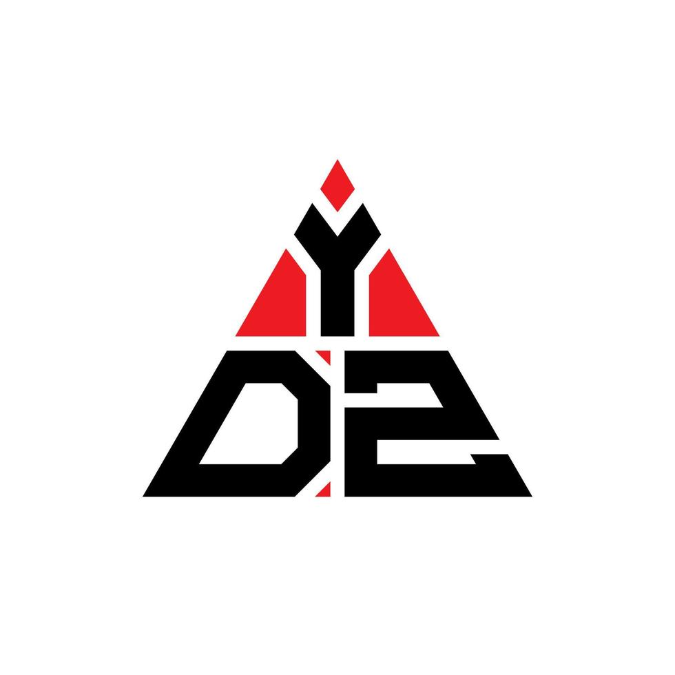 création de logo de lettre triangle ydz avec forme de triangle. monogramme de conception de logo triangle ydz. modèle de logo vectoriel triangle ydz avec couleur rouge. logo triangulaire ydz logo simple, élégant et luxueux.