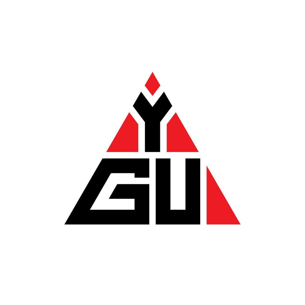 création de logo de lettre triangle ygu avec forme de triangle. monogramme de conception de logo triangle ygu. modèle de logo vectoriel triangle ygu avec couleur rouge. logo triangulaire ygu logo simple, élégant et luxueux.