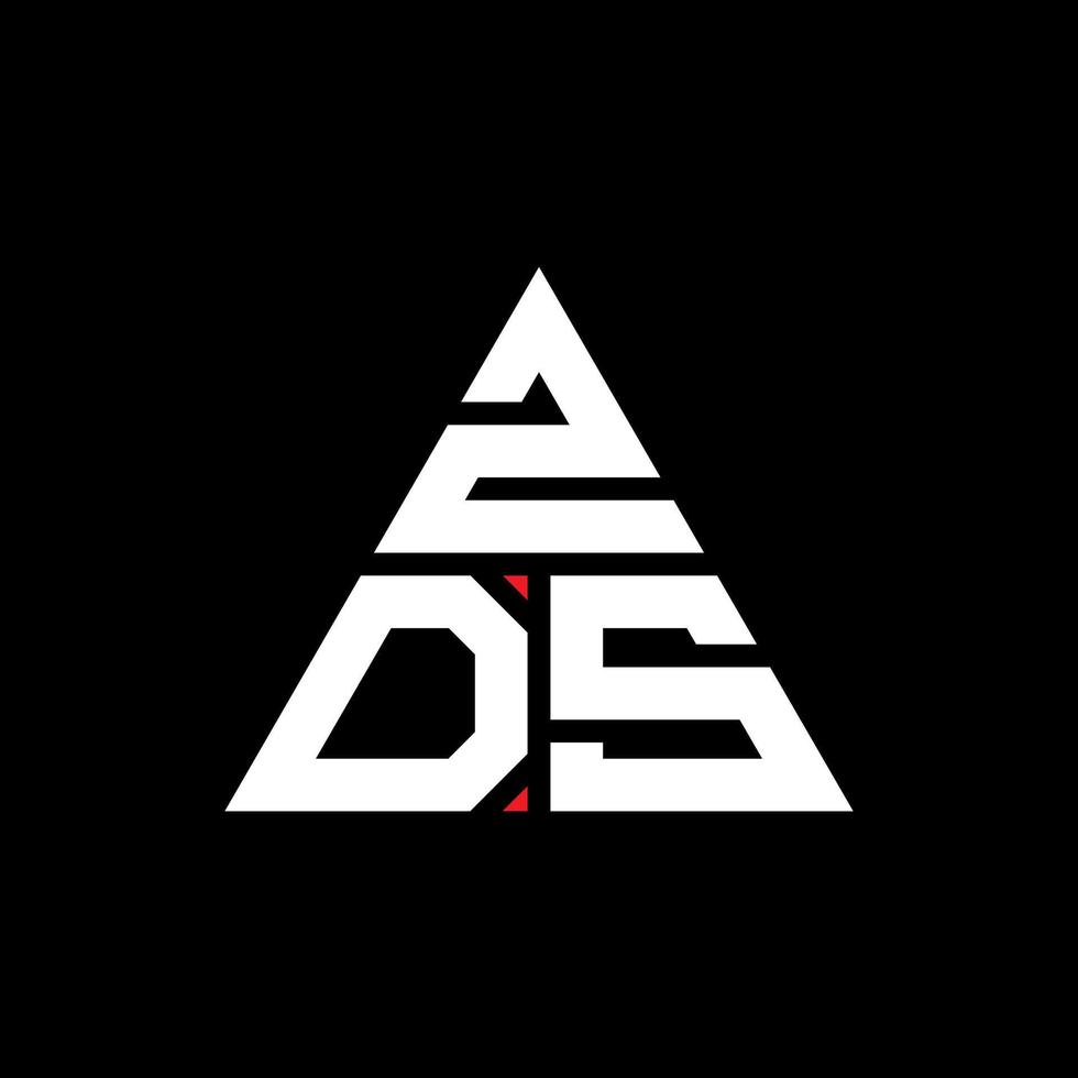création de logo de lettre triangle zds avec forme de triangle. monogramme de conception de logo triangle zds. modèle de logo vectoriel triangle zds avec couleur rouge. logo triangulaire zds logo simple, élégant et luxueux.