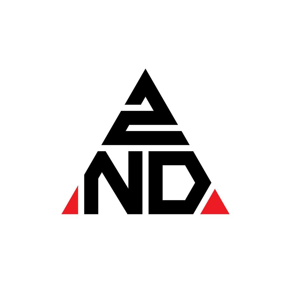 création de logo de lettre triangle znd avec forme de triangle. monogramme de conception de logo triangle znd. modèle de logo vectoriel triangle znd avec couleur rouge. znd logo triangulaire logo simple, élégant et luxueux.