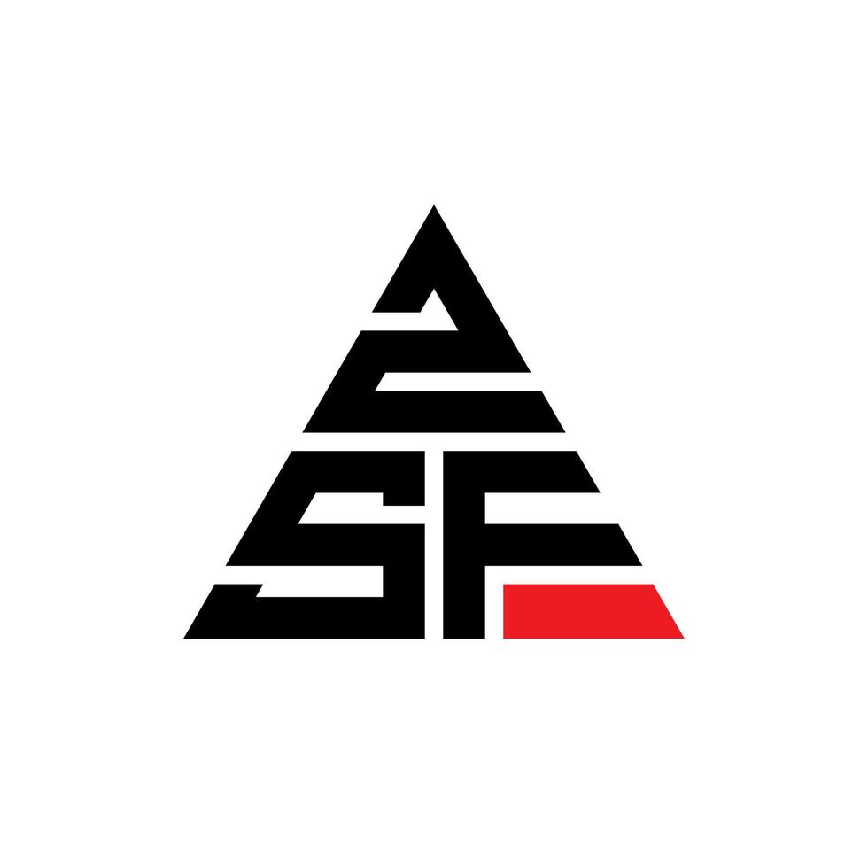 création de logo de lettre triangle zsf avec forme de triangle. monogramme de conception de logo triangle zsf. modèle de logo vectoriel triangle zsf avec couleur rouge. logo triangulaire zsf logo simple, élégant et luxueux.