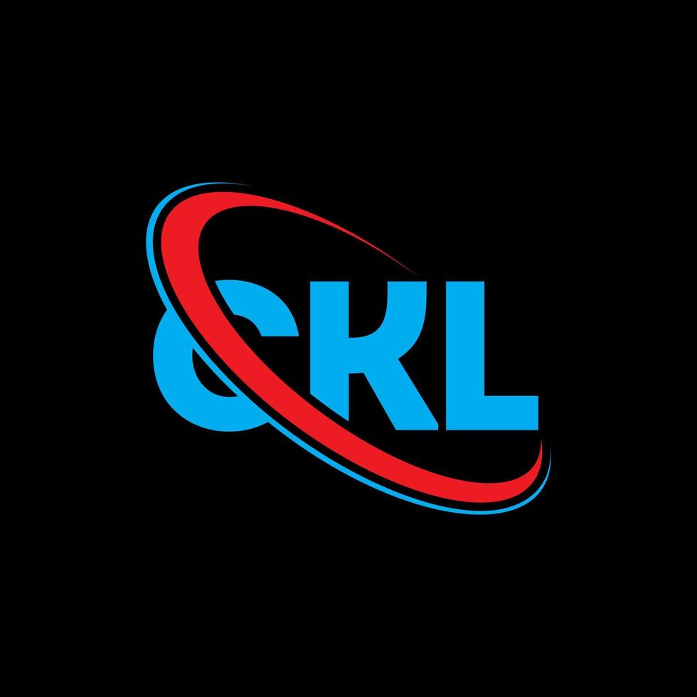 logo ckl. lettre ckl. création de logo de lettre ckl. initiales logo ckl liées avec un cercle et un logo monogramme majuscule. typographie ckl pour la marque technologique, commerciale et immobilière. vecteur