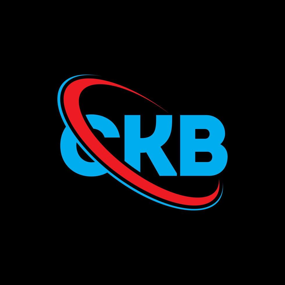 logo ckb. lettre ckb. création de logo de lettre ckb. initiales logo ckb liées par un cercle et un logo monogramme majuscule. typographie ckb pour la marque technologique, commerciale et immobilière. vecteur