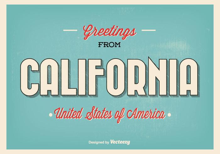 Salutations de l'illustration de la Californie vecteur