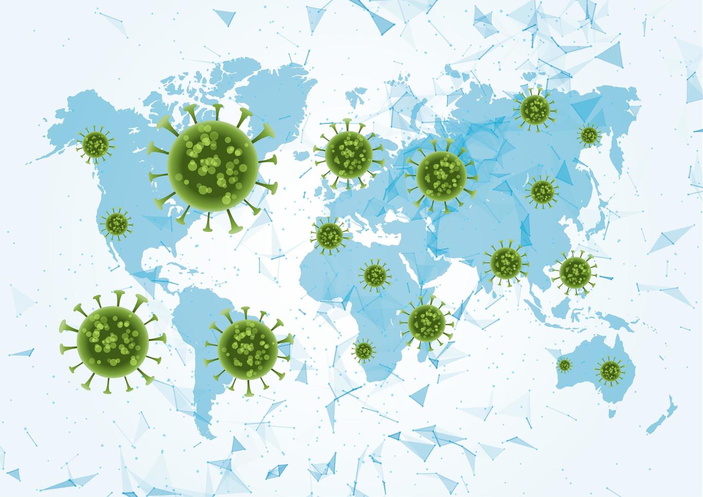 carte du monde coronavirus vecteur