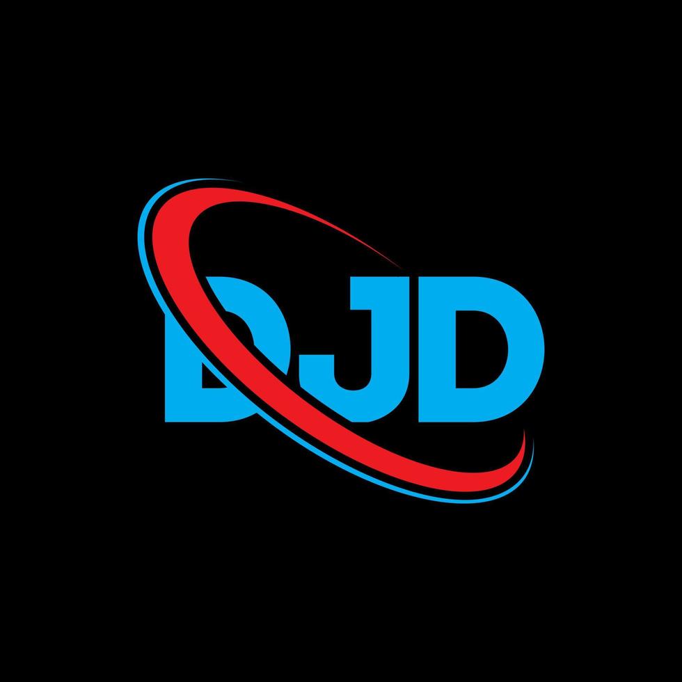 logo dj. lettre djd. création de logo de lettre djd. initiales logo djd liées par un cercle et un logo monogramme majuscule. typographie djd pour la technologie, les affaires et la marque immobilière. vecteur