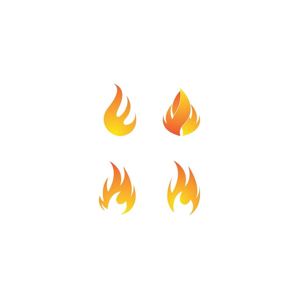 ensemble de modèles de logo de flamme vecteur