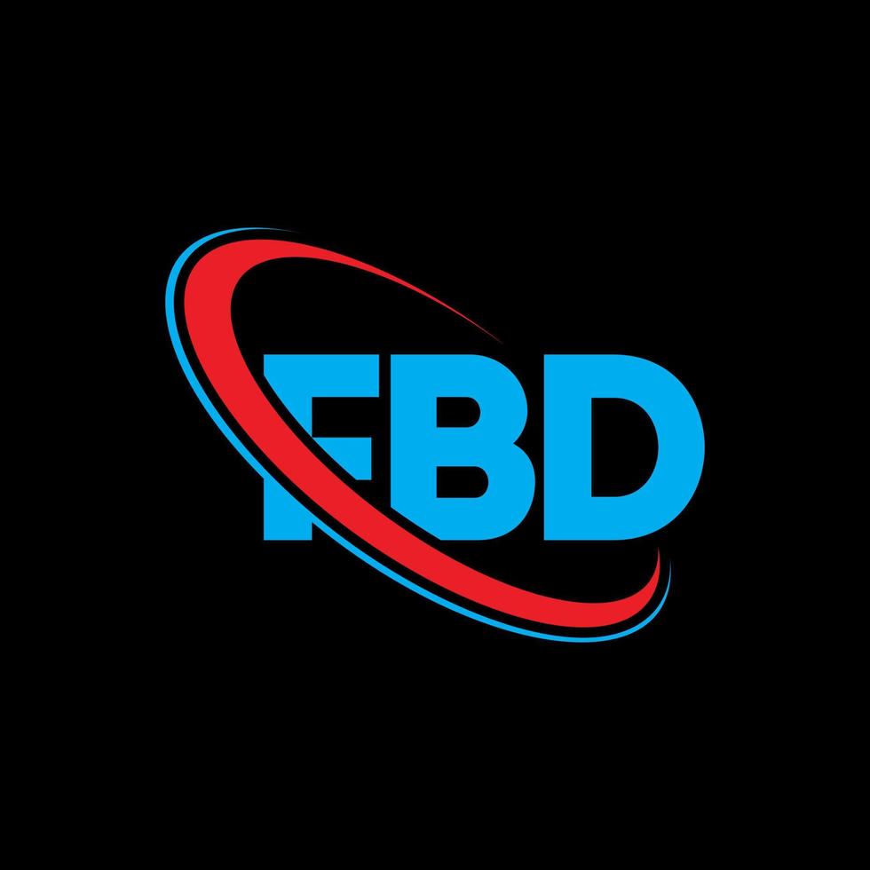 logo fbd. lettre fbd. création de logo de lettre fbd. initiales logo fbd liées avec un cercle et un logo monogramme majuscule. typographie fbd pour la technologie, les affaires et la marque immobilière. vecteur