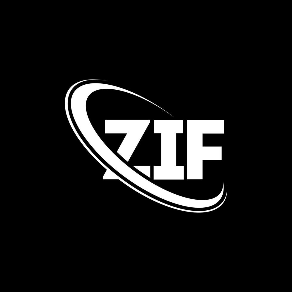 logo zif. lettre zif. création de logo de lettre zif. initiales logo zif liées avec un cercle et un logo monogramme majuscule. typographie zif pour la technologie, les affaires et la marque immobilière. vecteur