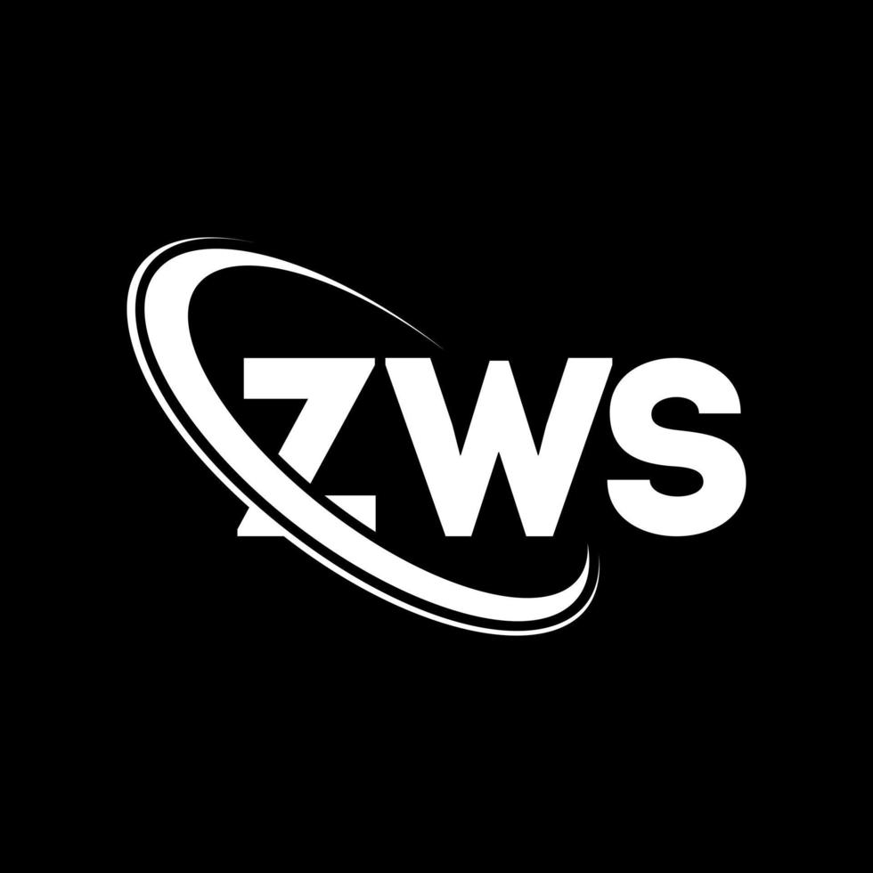 logo zws. lettre zws. création de logo de lettre zws. initiales logo zws liées avec un cercle et un logo monogramme majuscule. typographie zws pour la technologie, les affaires et la marque immobilière. vecteur