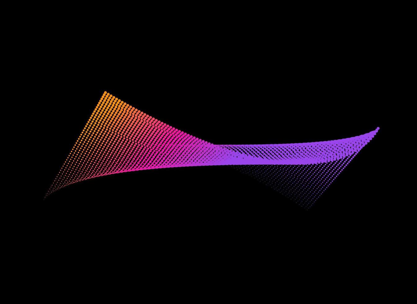 fond de points de demi-teinte abstrait vectoriel avec motif comique coloré de vagues dynamiques