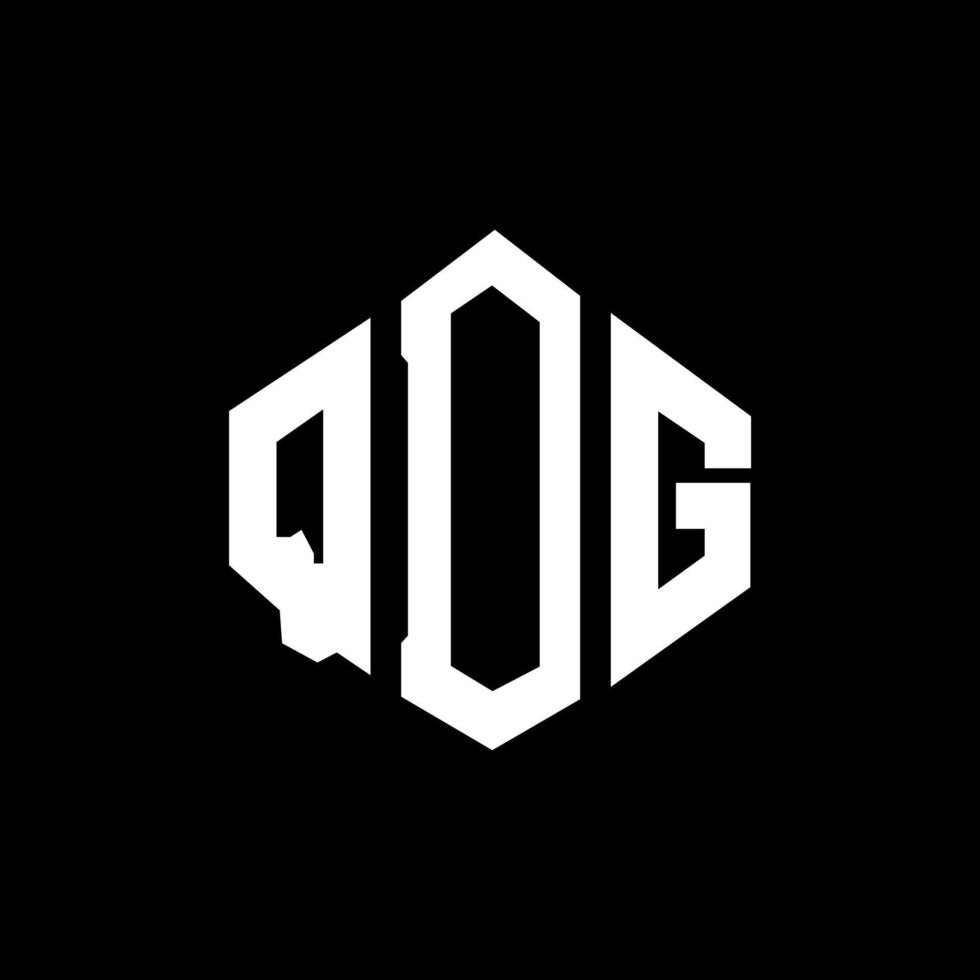 création de logo de lettre qdg avec forme de polygone. création de logo en forme de polygone et de cube qdg. modèle de logo vectoriel qdg hexagone couleurs blanches et noires. monogramme qdg, logo d'entreprise et immobilier.