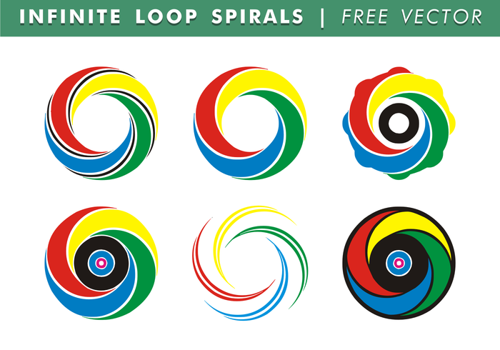 Vecteur libre de spirales de boucles infinies