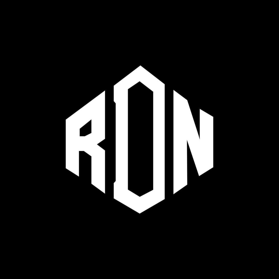création de logo de lettre rdn avec forme de polygone. création de logo en forme de polygone et de cube rdn. modèle de logo vectoriel hexagone rdn couleurs blanches et noires. monogramme rdn, logo d'entreprise et immobilier.