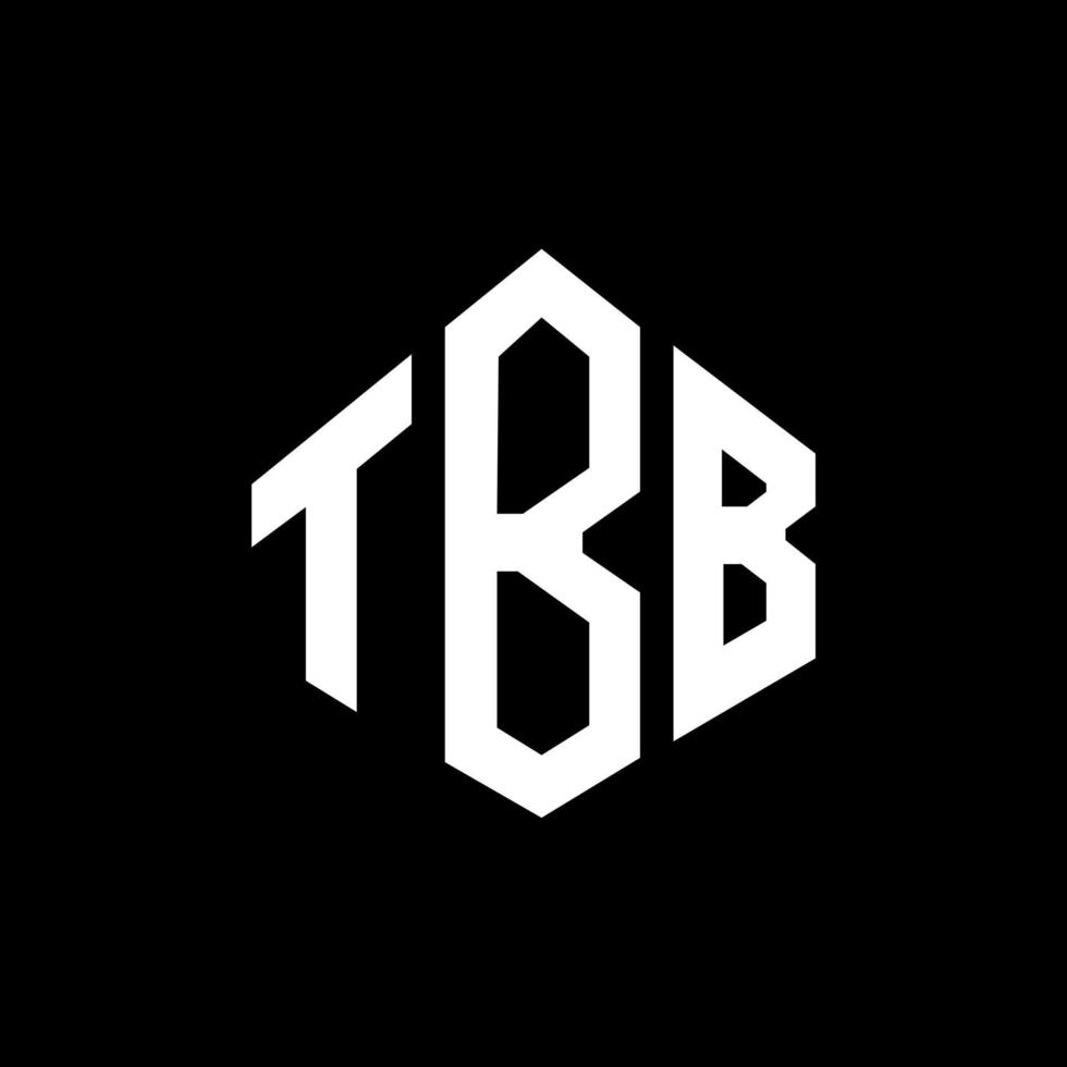 création de logo de lettre tbb avec forme de polygone. création de logo en forme de polygone et de cube tbb. modèle de logo vectoriel hexagone tbb couleurs blanches et noires. monogramme tbb, logo d'entreprise et immobilier.
