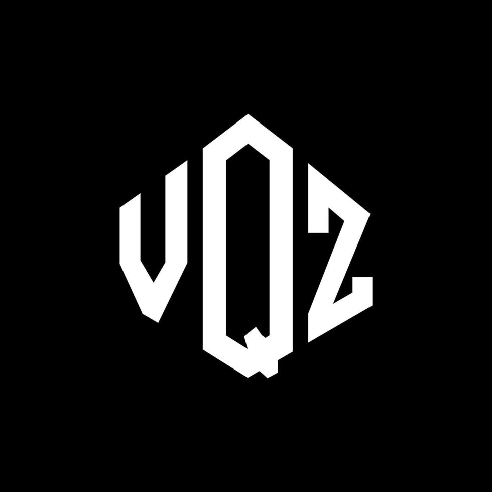 création de logo de lettre vqz avec forme de polygone. création de logo en forme de polygone et de cube vqz. modèle de logo vectoriel vqz hexagone couleurs blanches et noires. monogramme vqz, logo d'entreprise et immobilier.