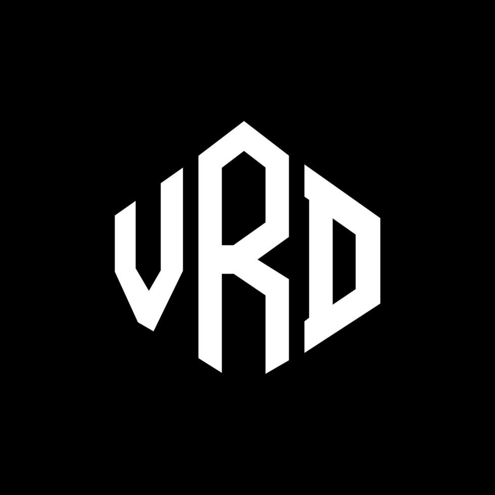 création de logo de lettre vrd avec forme de polygone. création de logo en forme de polygone et de cube vrd. modèle de logo vectoriel vrd hexagone couleurs blanches et noires. monogramme vrd, logo d'entreprise et immobilier.