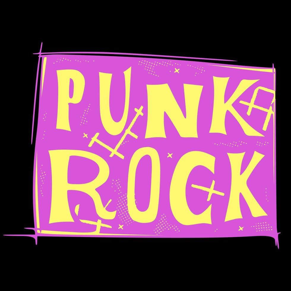 vecteur d'illustration punk rock pour tshirt veste à capuche peut être utilisé pour des autocollants etc