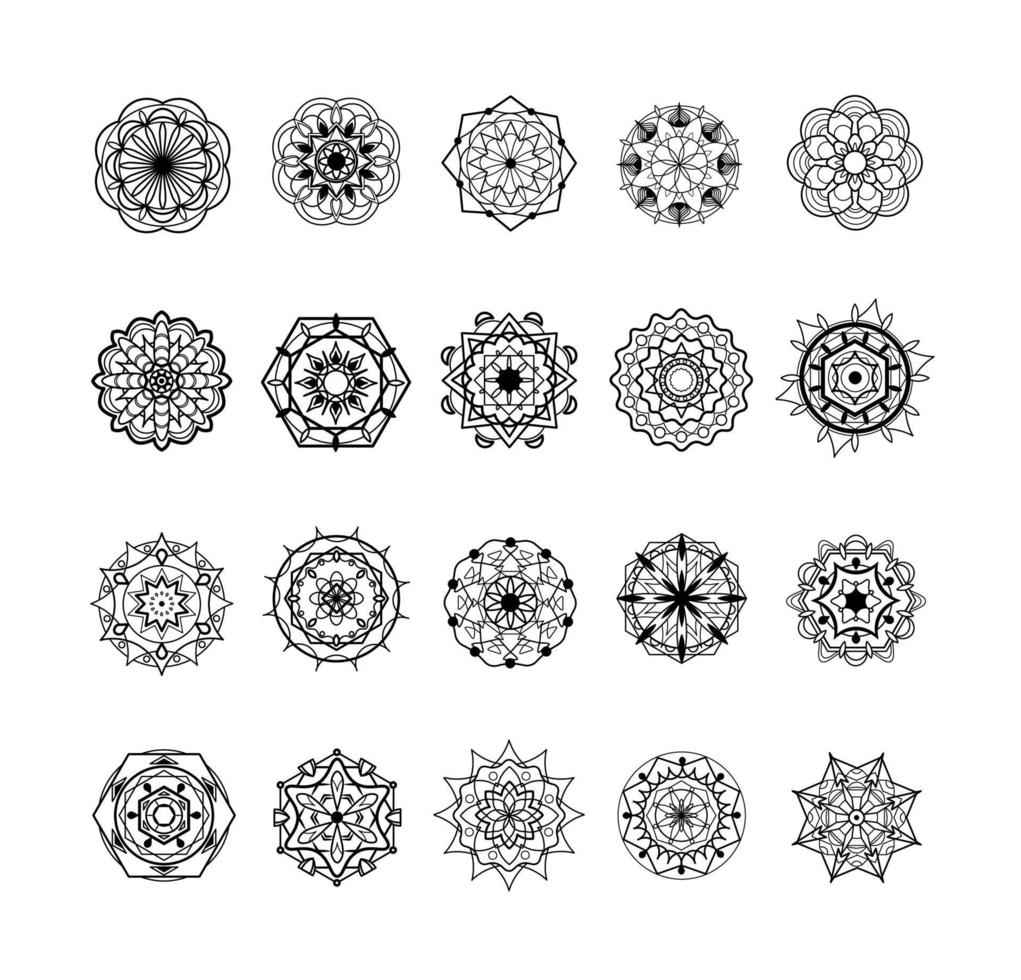 mandalas de collection vecteur