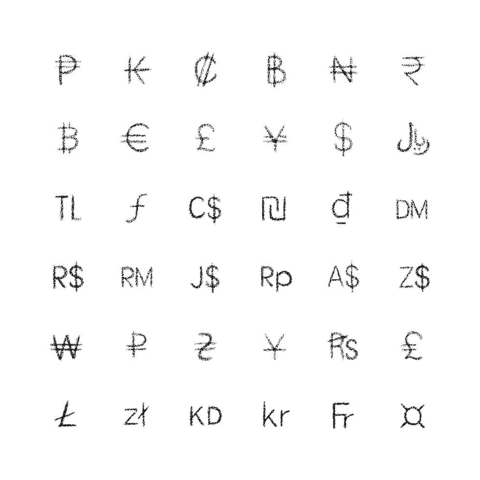 ensemble de signes monétaires vecteur