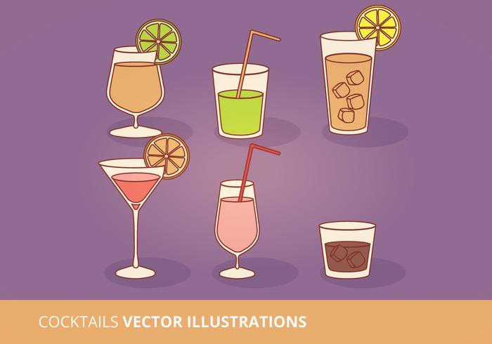 Collection de cocktails vectoriels vecteur