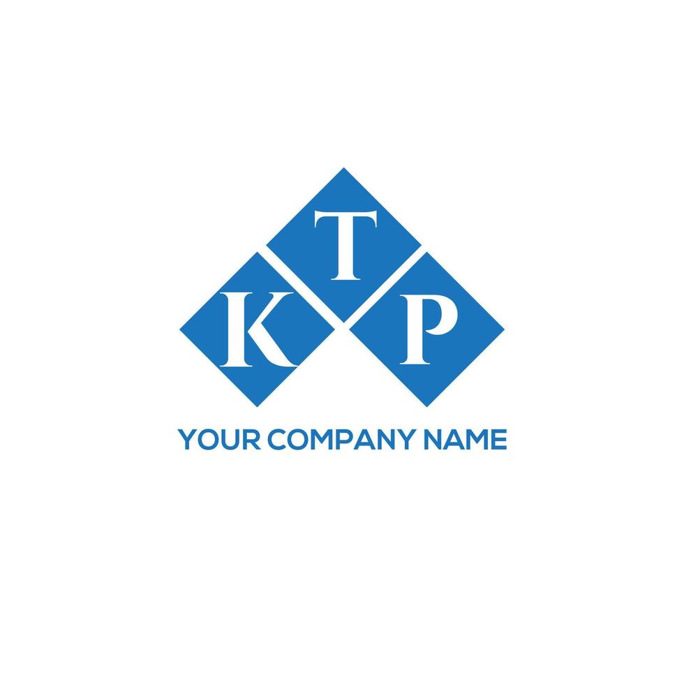 création de logo de lettre .ktp sur fond blanc. concept de logo de lettre initiales créatives ktp. conception de lettre ktp. vecteur