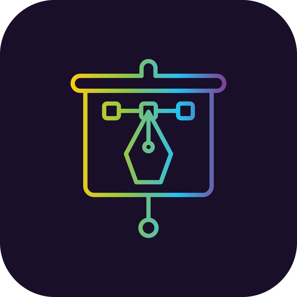 conception d'icône de dégradé de présentation vecteur