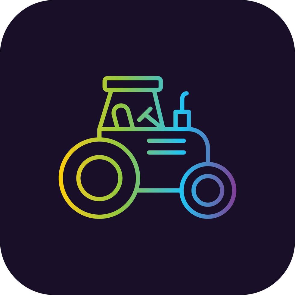 icône de gradient de tracteur vecteur