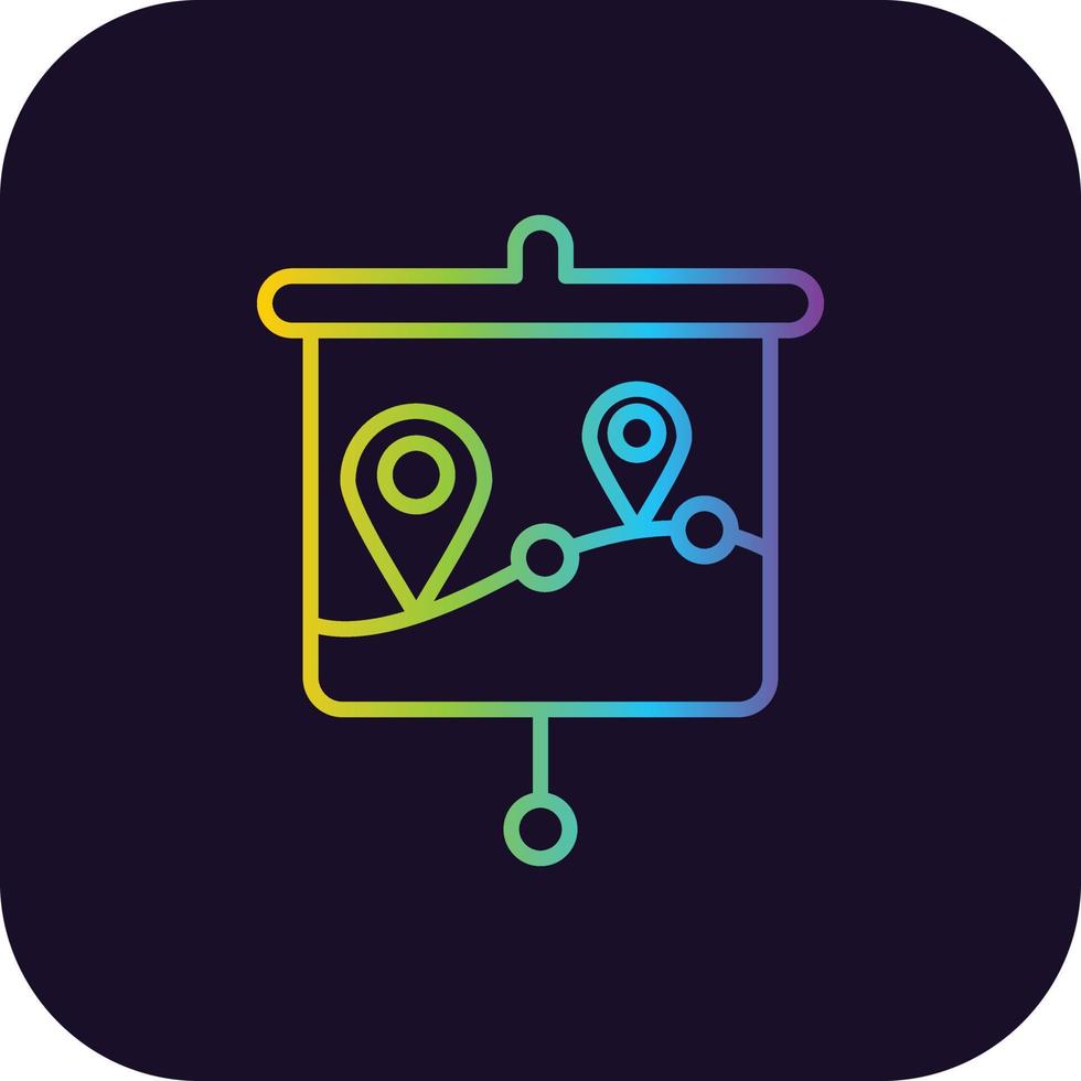 icône de gradient de présentation d'emplacement vecteur