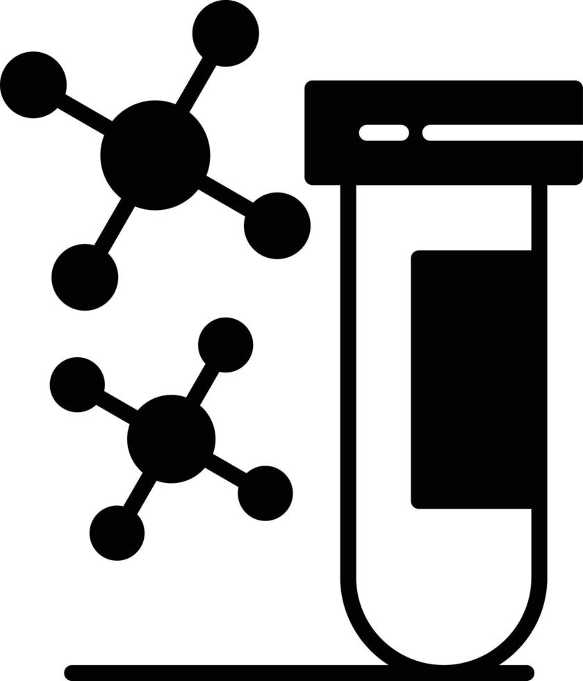 icône de glyphe de chimie vecteur