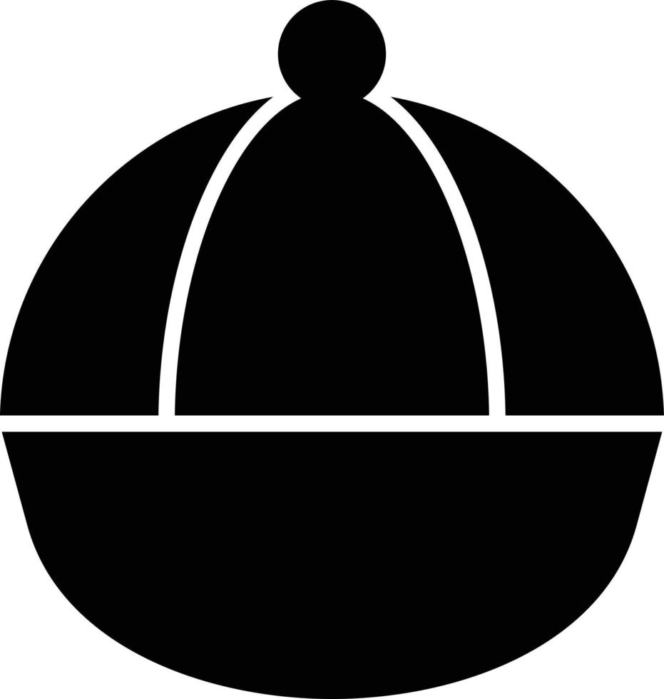 icône de glyphe de chapeau vecteur