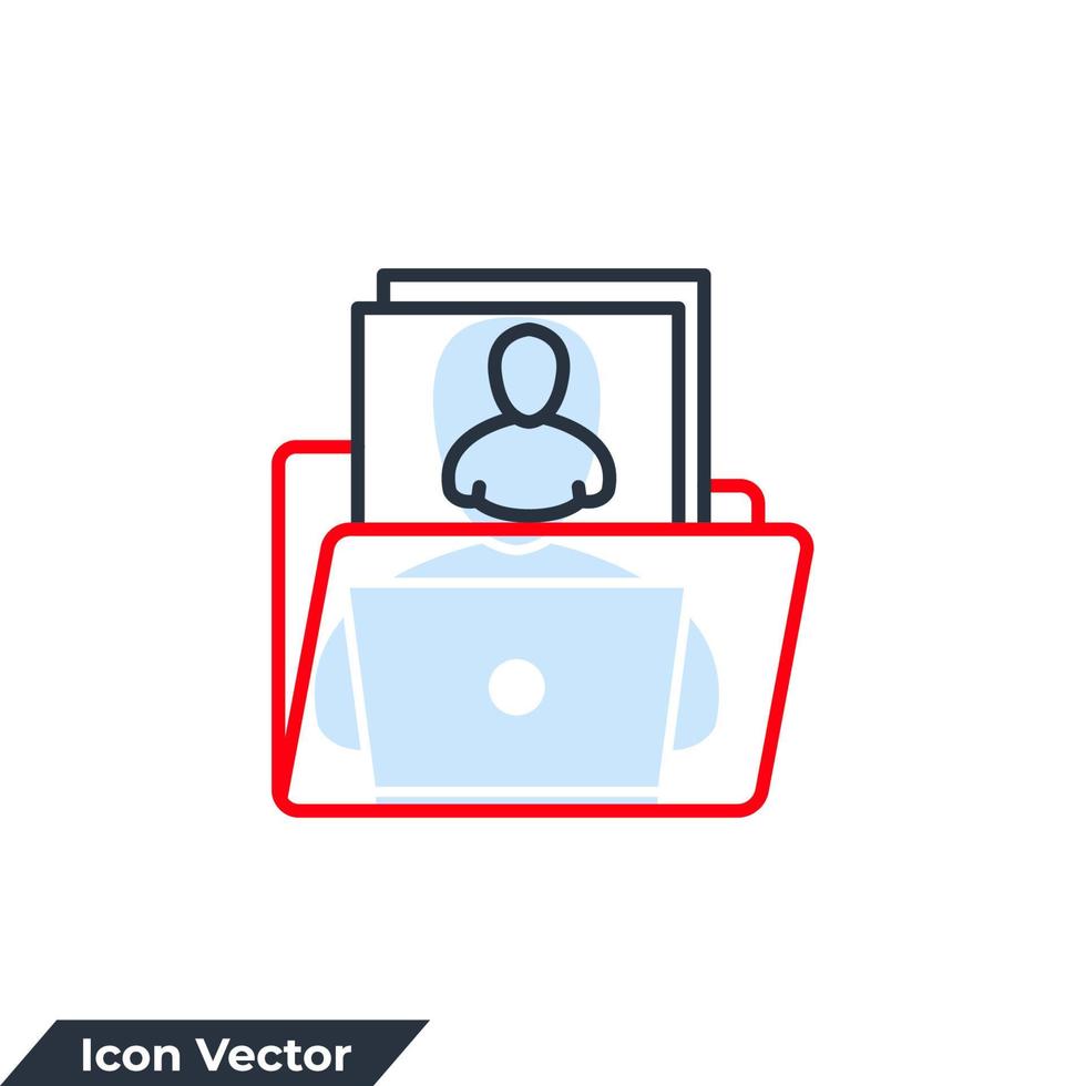 portefeuille icône logo illustration vectorielle. modèle de symbole de dossier pour la collection de conception graphique et web vecteur