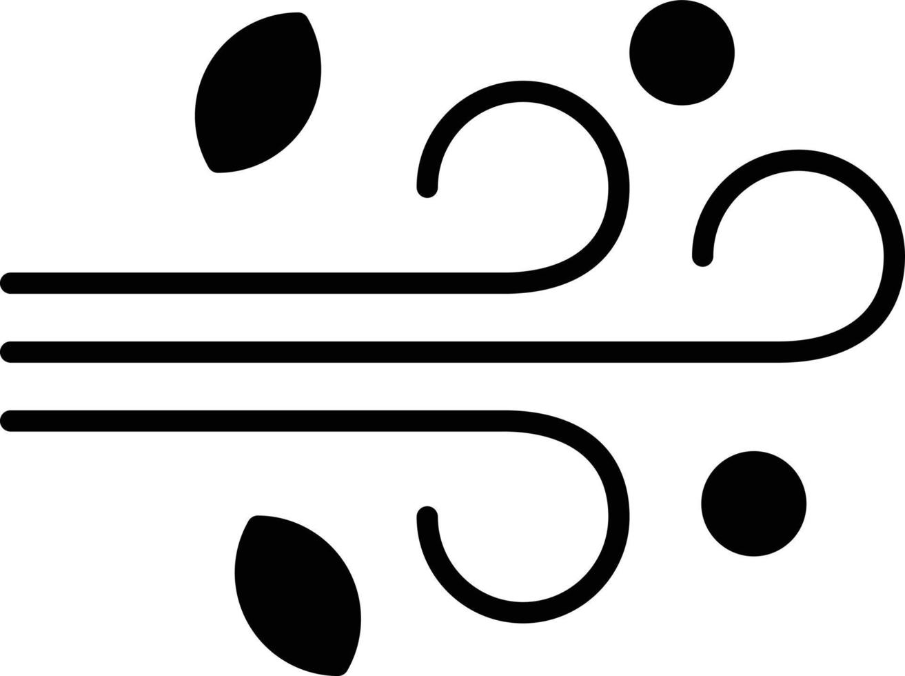 icône de glyphe de vent vecteur