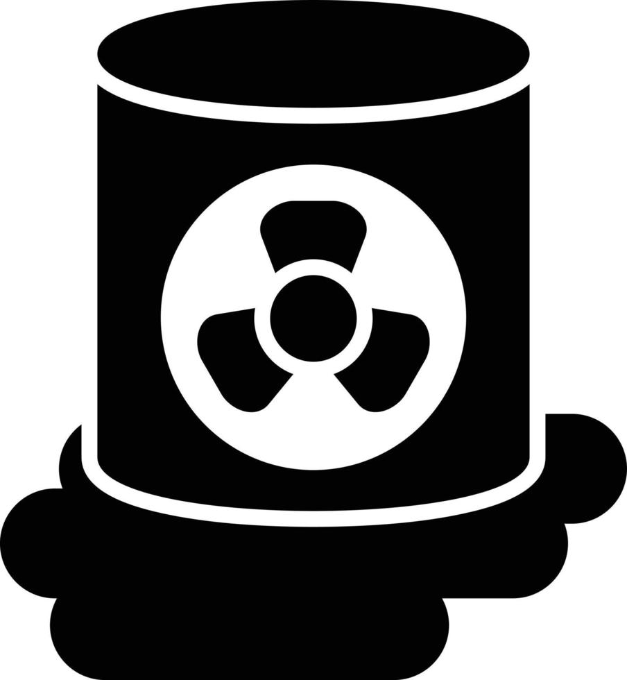 icône de glyphe de déchets toxiques vecteur