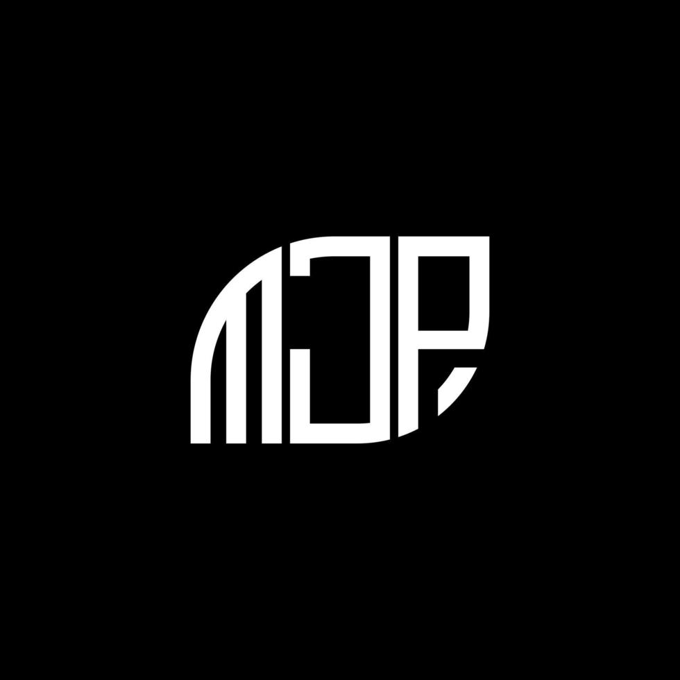 création de logo de lettre mjp sur fond noir. concept de logo de lettre initiales créatives mjp. conception de lettre mjp. vecteur