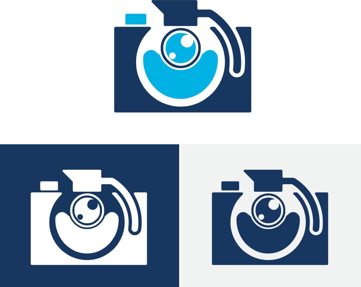 logo d'appareil photo numérique, logo de photographie pour studio photo vecteur