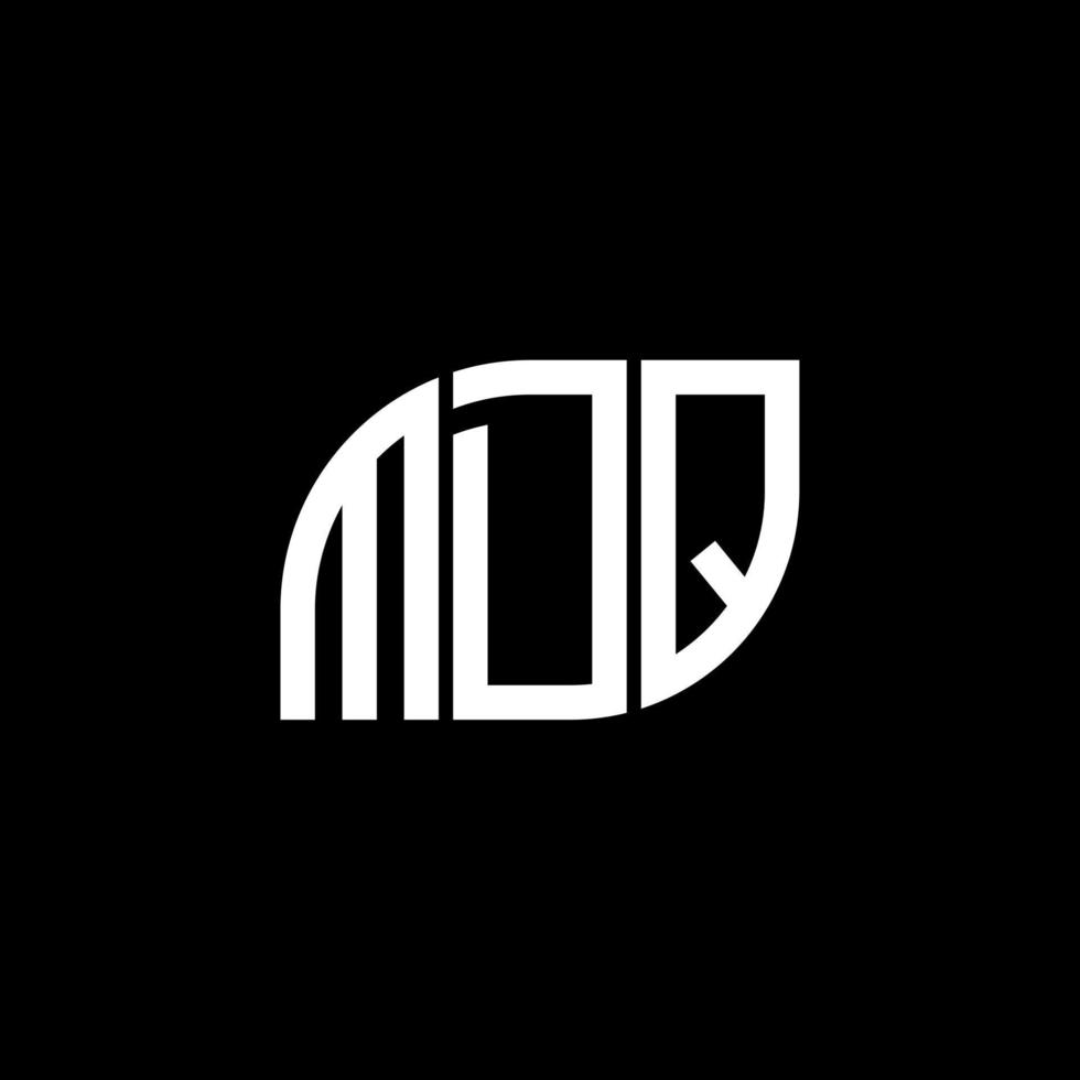 conception de lettre mdq. création de logo de lettre mdq sur fond noir. concept de logo de lettre initiales créatives mdq. conception de lettre mdq. création de logo de lettre mdq sur fond noir. m vecteur