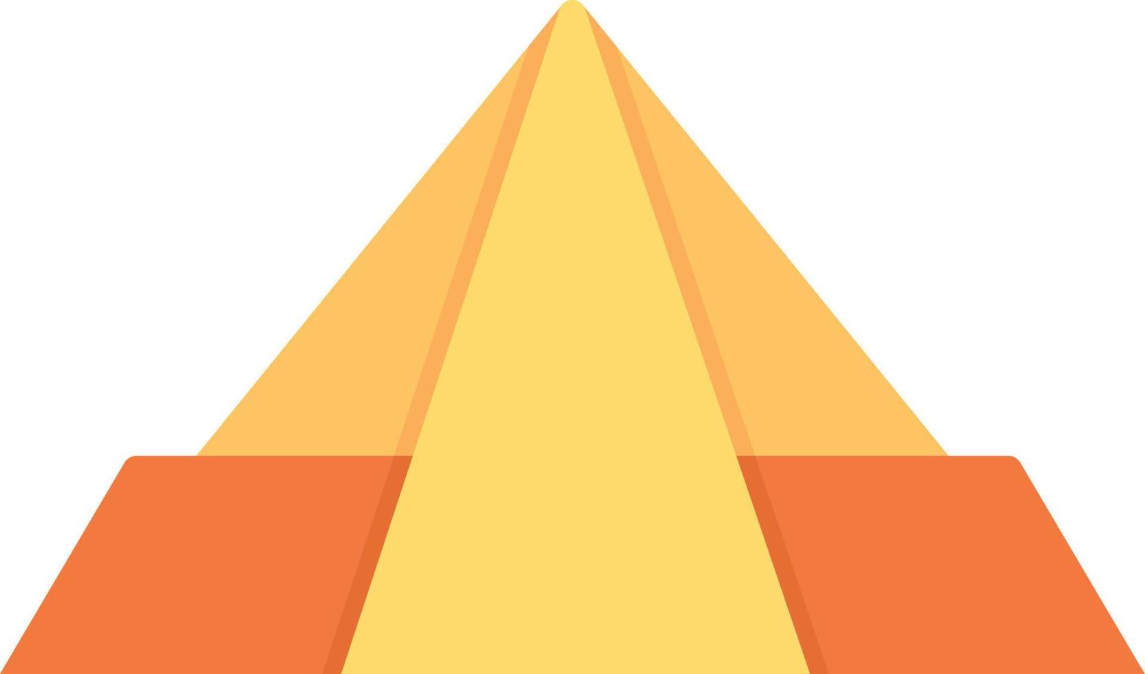 icône plate pyramide vecteur
