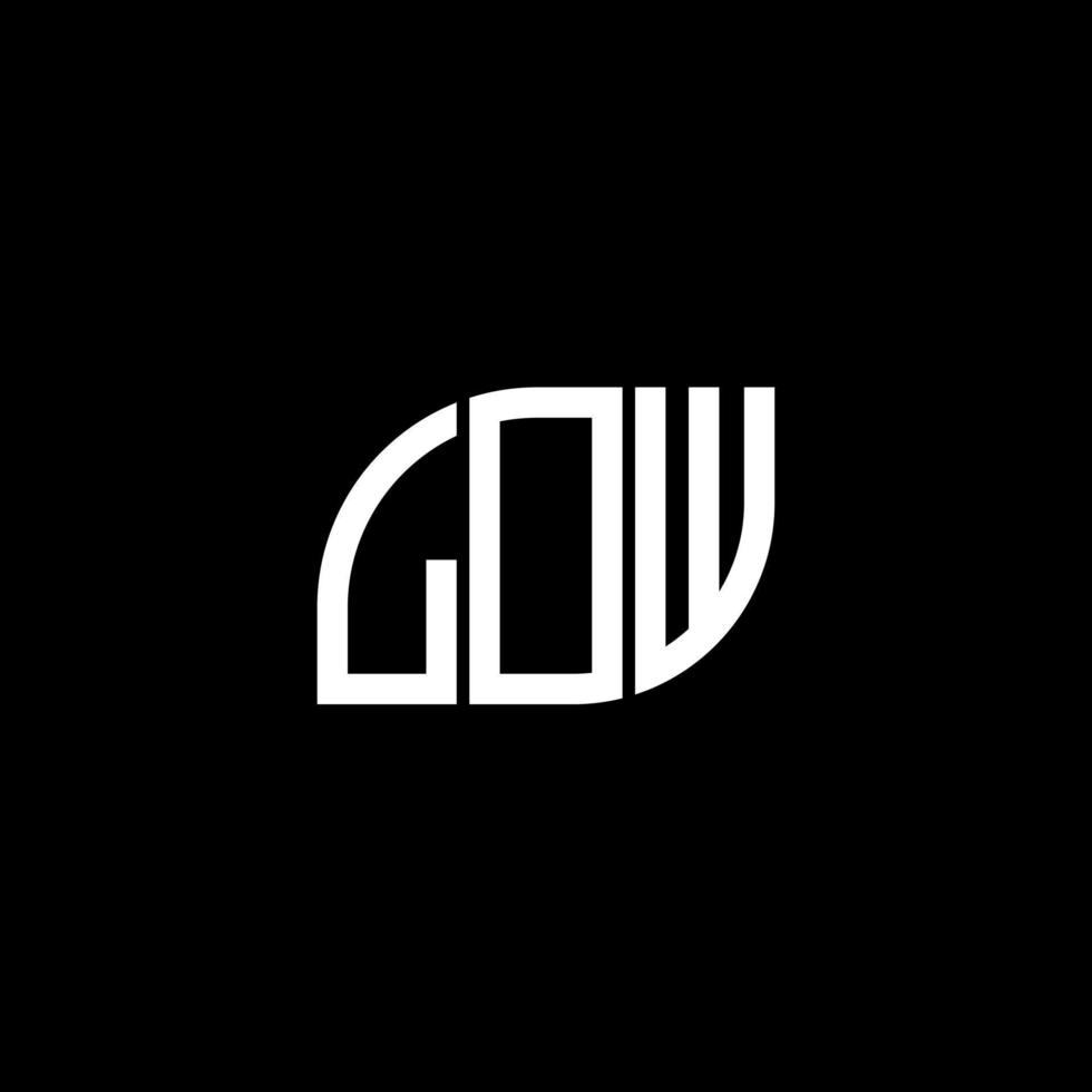 création de logo de lettre basse sur fond noir. concept de logo de lettre initiales créatives faibles. conception de lettre basse. vecteur