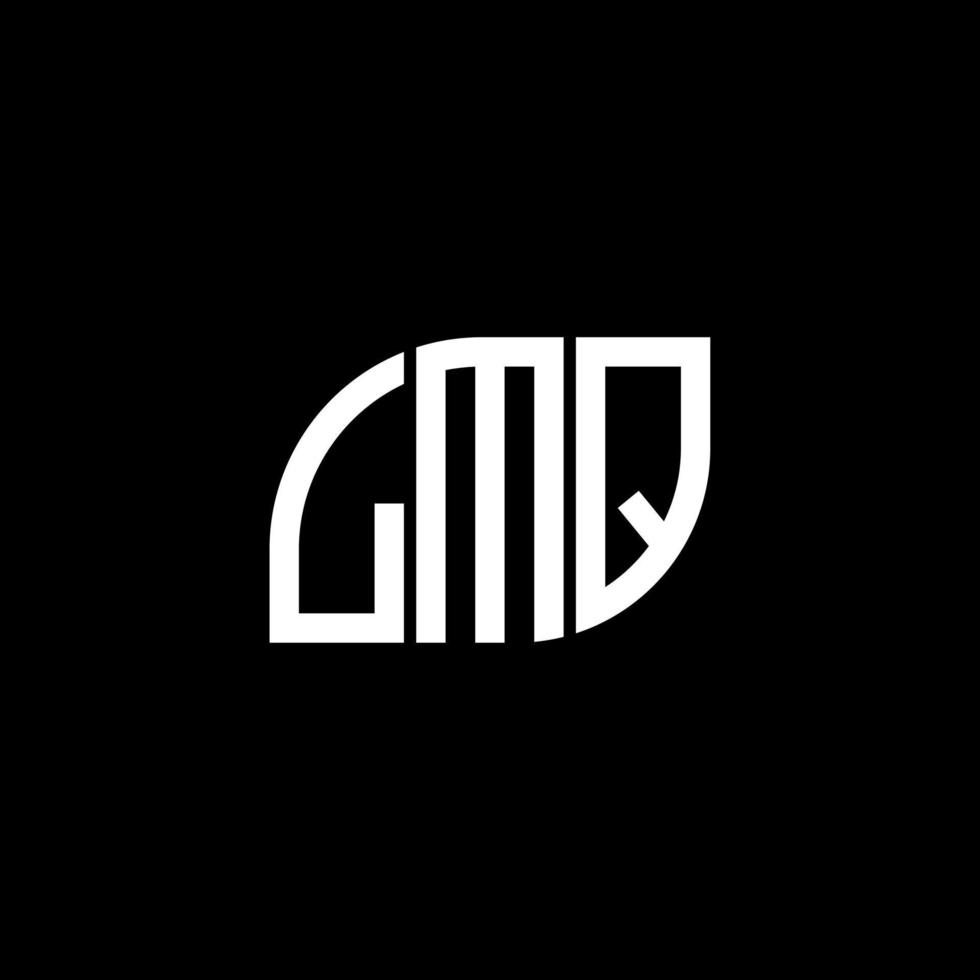 création de logo de lettre lmq sur fond noir. concept de logo de lettre initiales créatives lmq. conception de lettre lmq. vecteur