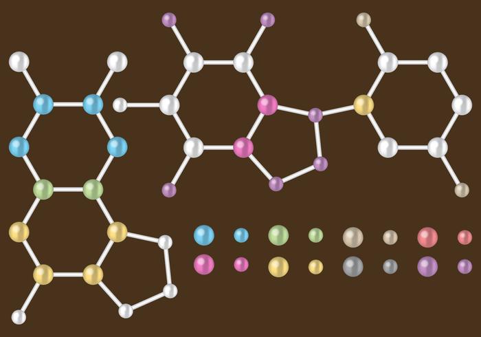 Vecteurs moléculaires chromés vecteur