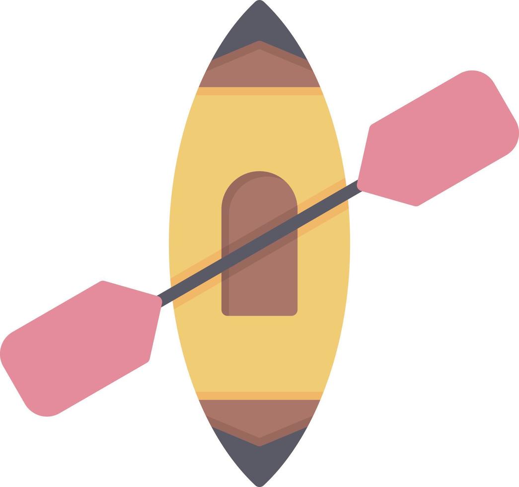 icône plate de kayak vecteur