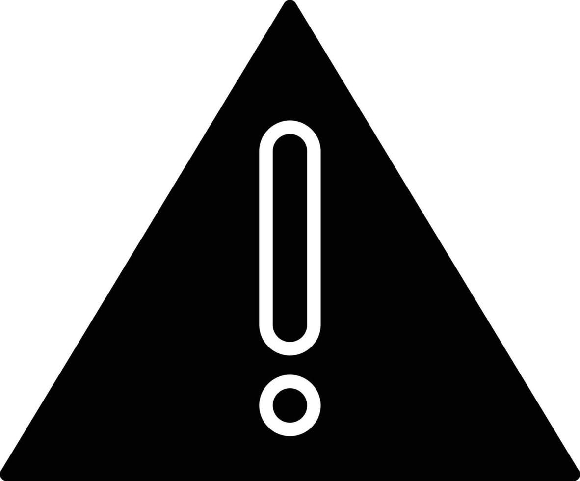 icône de glyphe de panneau d'avertissement vecteur