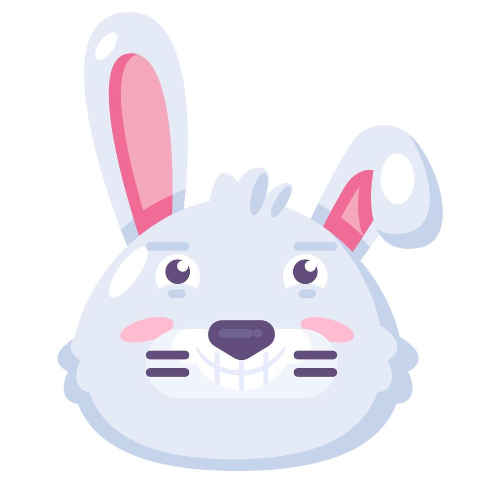 lapin heureux emoji riant du vecteur de blague drôle