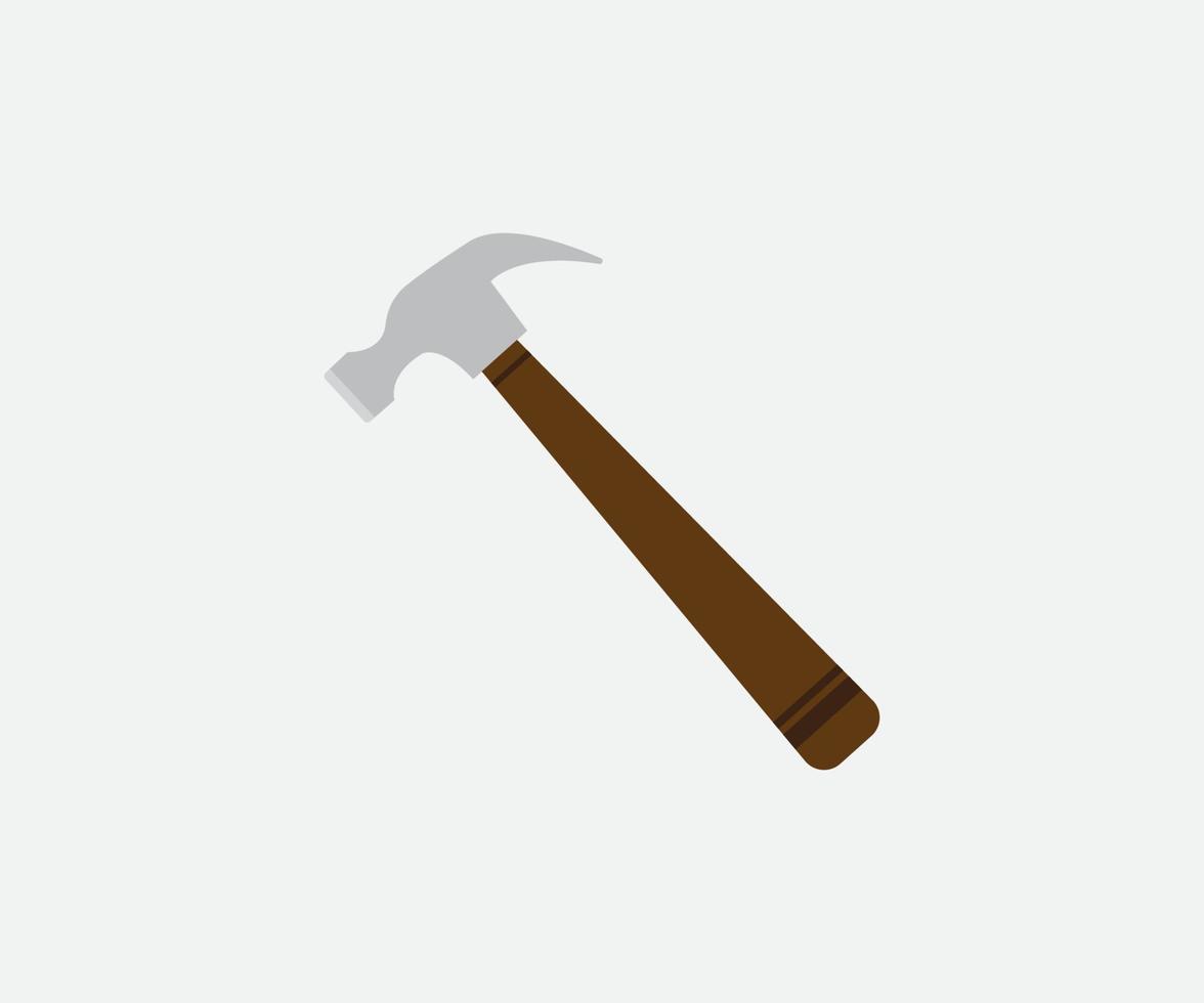 marteau de vecteur avec manche en bois