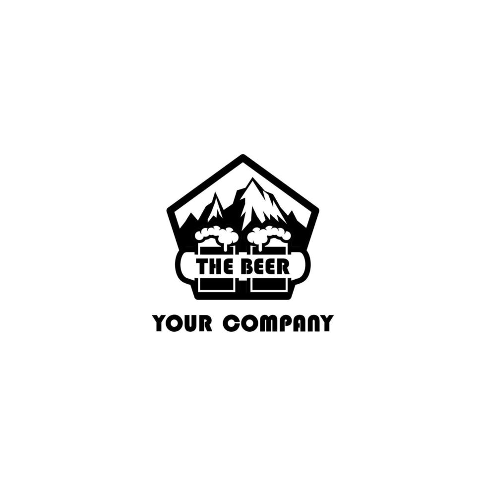 création de logo bière pour entreprise vecteur